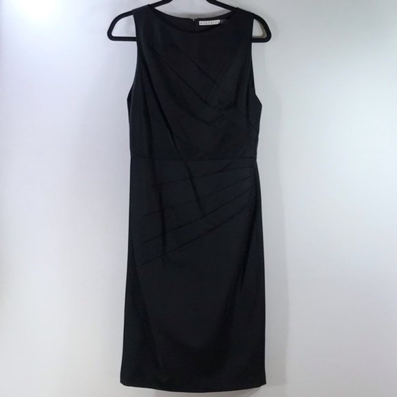 Alice + Olivia Klara Draped Dress in black size 10 #PM161 - Picture 3 of 5